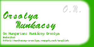 orsolya munkacsy business card